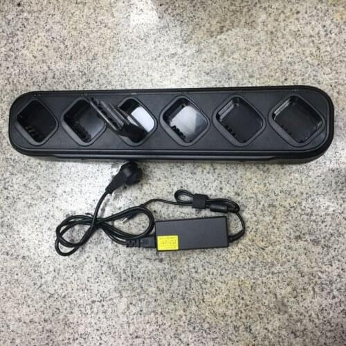Six chargers are connected together 110-220V Charger for motorola GP3688 GP3188 EP450 PR400 CP140 CP150 CP160 radios
