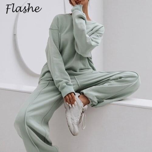 Fashion Sweatshirt Pants Set Women Long Sleeve Sport Suit Autumn Winter Womens Two Piece Set 2021 Casual Tracksuit Female 2021