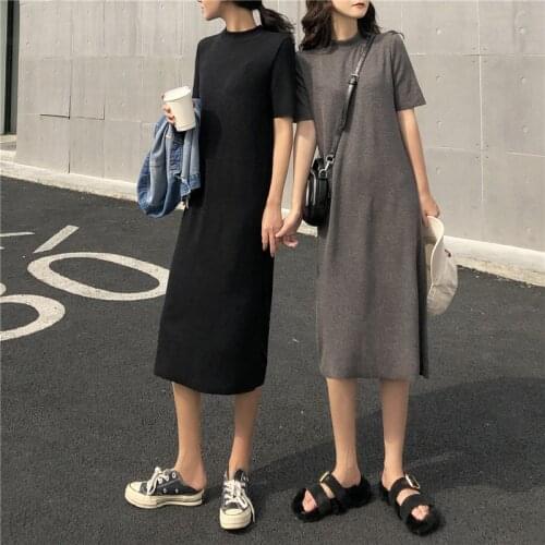 Women Maxi Dress 2020 Sexy Long Dresses Summer Women Sexy Dress Short Sleeve T-shirt Dress