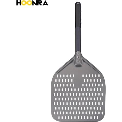 HOONRA Hard Anodized Aluminum Pizza Peel With Removable Handle Customized Pizza Shovel Pastry Baking Paddle Pan