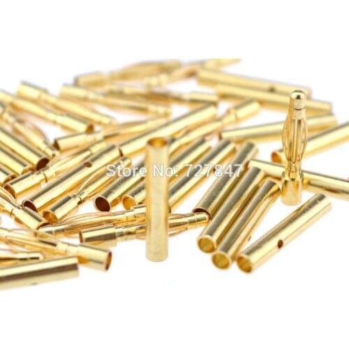 20pcs/lot (10 pair) 2.0mm 3.5mm 4.0mm Gold Bullet Banana Connector plug for ESC Lipo RC battery Plugs