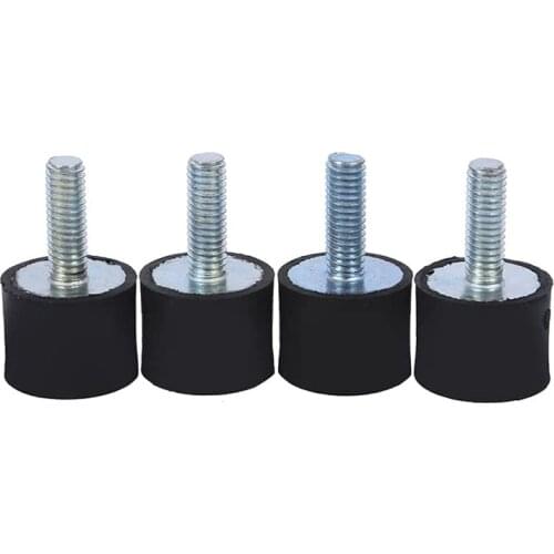 4Pcs Thread Rubber Mounts, M8x23mm Rubber Mounts Shock Absorber Anti Vibration Mount Bobbin Isolator Cylindrical Shock Absorber