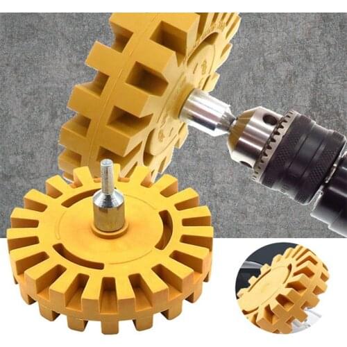 Car Pneumatic Rubber Eraser Wheel Pad Rubber Disk Decal Eraser Wheel Car Sticker Remover Paint Cleaner Car Polish Auxiliary Tool