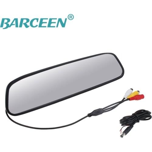 Bring hd lcd screen 4.3" hd lcd car mirror monitor plastic shell material adapt for universal car 800*480 high resolution