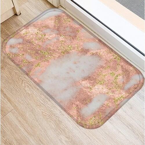 Geometric Marble Printed Crystal Velvet Kitchen Placemat, Table Mat, Coaster Mat, Dish Mat, 50x80cm Home Furnishing Carpet