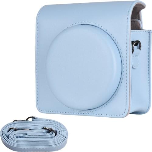 Portable Instant Camera Case Carry Bag PU Leather with Shoulder Strap Compatible with Fujifilm Fuji SQUARE SQ1 Instant Camera