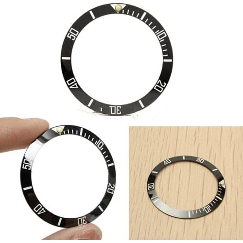 38mm Black Ceramic Watch Bezel Inset Ring For 40mm GMT Watch Scale circle Repair Tool Parts Replacement