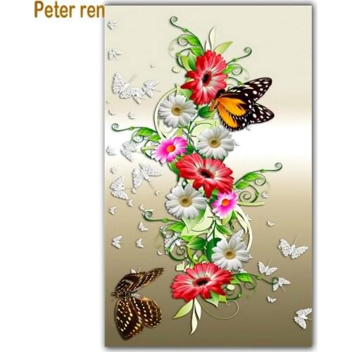 Diy Crafts art Diamond painting cross stitch diamond embroidery Flower 5 Square/Round diamond Mosaic Rhinestone Daisy butterfly