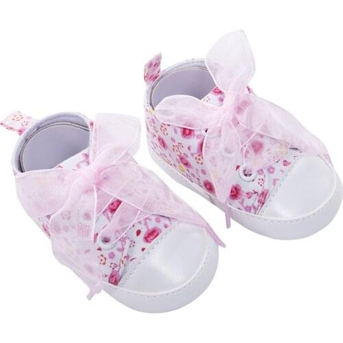 Newborn Baby Floral Soft Sole Crib Shoes Infant Girl Toddler Sneaker Anti-Slip