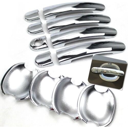 FUNDUOO For VW Jetta 2012 2013 2014 2015 New ABS Chrome Car Side Door Handle Cover Cup Bowl Trim Sticker Free Drop Shipping