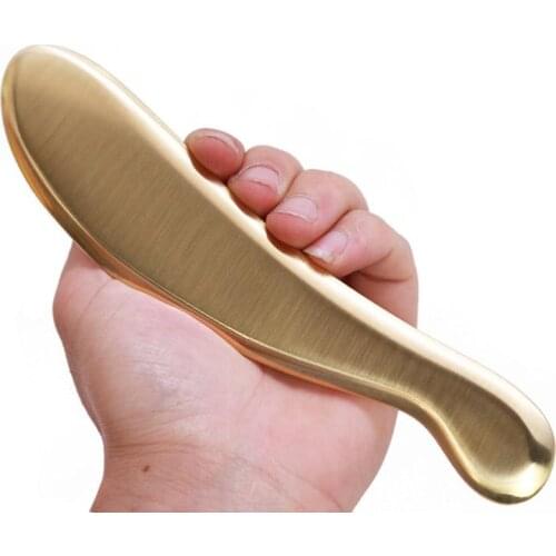 Guasha Tool Copper Guasha Board For Scraping Body Anti Stress Chinese Therapy Massage Device For Health Care