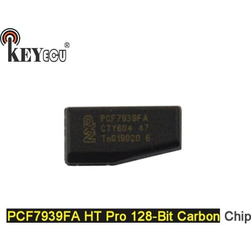 KEYECU 1x/ 2x PCF7939FA 128-Bit Carbon Chip Transponder Remote key Chip Car key HT Pro For Ford Edge Fusion Ecosport Mustang