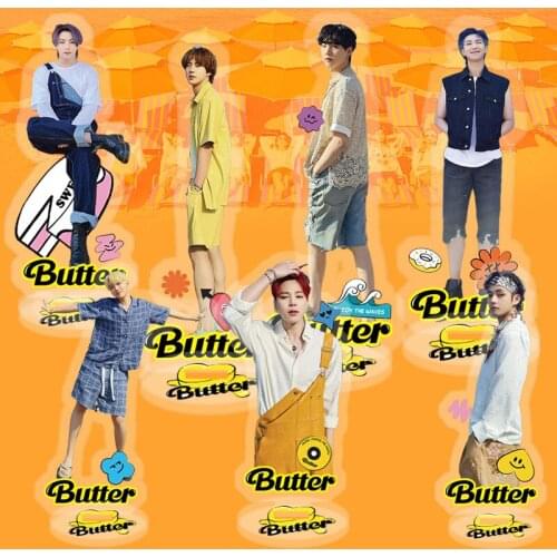 KPOP Bangtan Boys New Album Butter Peripheral Acrylic Stand Creative Table Card