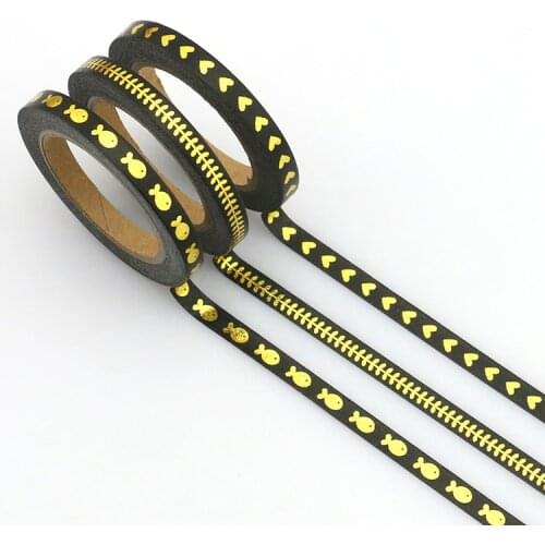 3PCS foil washi tapes set for Christmas Print Craft scrapbook DIY Sticky Deco Masking Japanese Washi Tape Paper