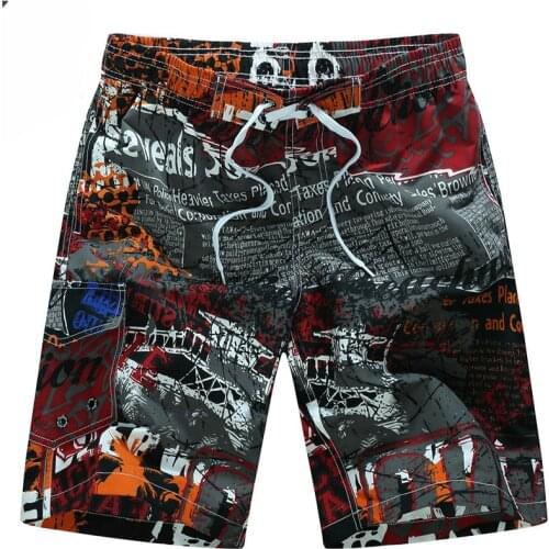 Summer Style 2021 Men Shorts Beach Short Breathable Quick Dry Loose Casual Hawaii Printing Shorts Man Plus Size 6XL