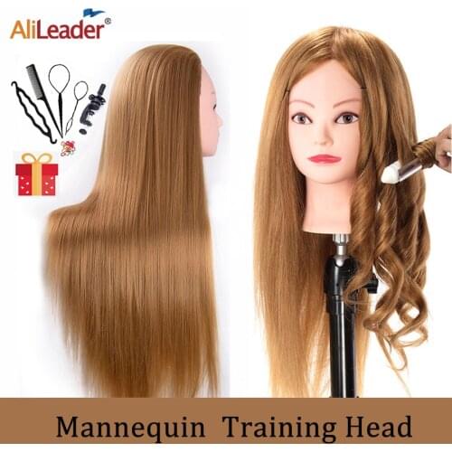 Alileader Best Quality Hair Mannequins Salon Hairdressing Hair Styling Training Head Hair Practice And Holder Hairstyle Practice