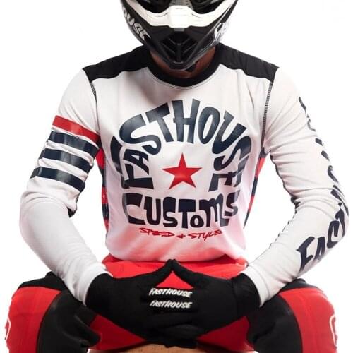 Motorcycle MOTOCROSS RAVEN BEREMAN JERSEY 2021 Long Sleeve DH MX MTB RACE CYCLING JERSEY RED Mountain bike garment