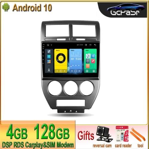 Android 10 Multimedia Video Stereo Player For Jeep Compass 2007 2008 2009 9 inch Car Radio Navigation GPS