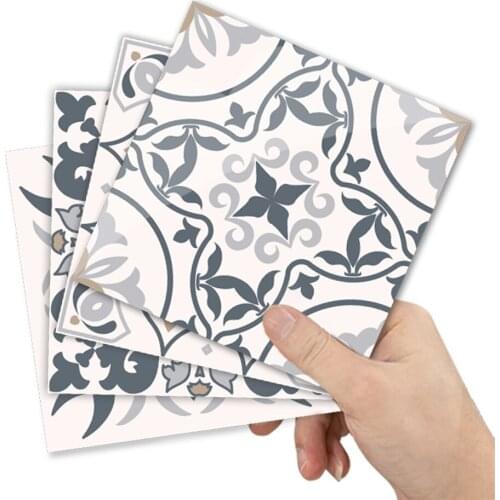 20x20cm European Pattern Tile Sticker Kitchen Backsplash Bathroom Wall Decal Self Adhesive Wallpaper Mural Home Design Art Decor