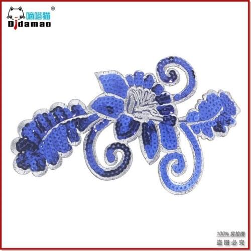 50pcs/Lot Embroidery Patches Letters Clothing Decoration Accessories Squins Flower Diy Iron Heat Transfer Applique