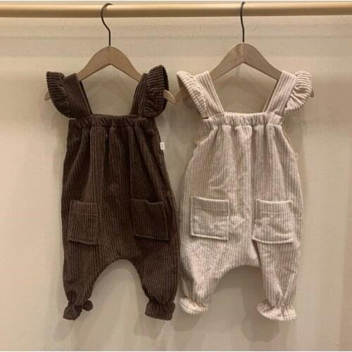 2020 New Babys Girls Thicken Corduroy Overalls Winter Fashion Babys Jean Pants 6-24 Month QL990