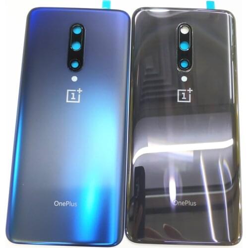 Original 3D Glass For Oneplus 7 Pro Back Battery Cover Rear Door With Camera Lens Replacement Part