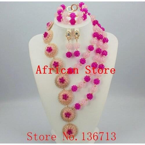 Lovely Purple Single African Women Beads Jewelry Set Nigerian African Beaded Necklace Set Handmade Style Free Shipping BC303-2