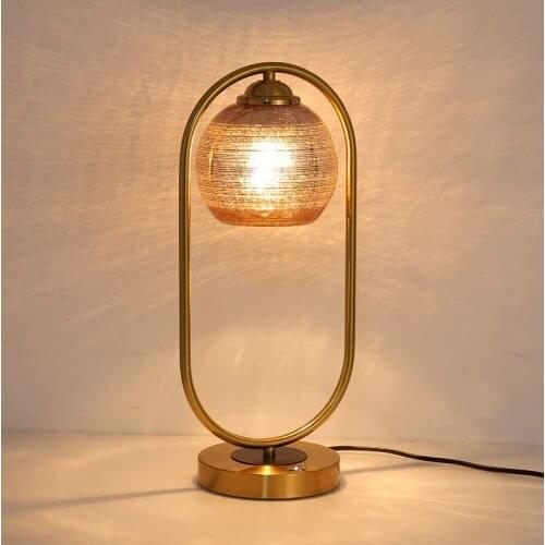 Simple Modern Table Lamp LED Bedside Bedroom Luxury Romantic Glass Table Light Creative Living Room Decor Study Bedside Lamp