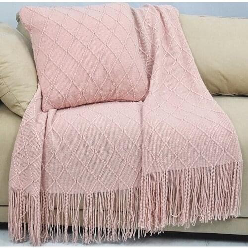 PINK Soft Office Home SofaTravel Blanket Bed Chair Children Sschool Blanket