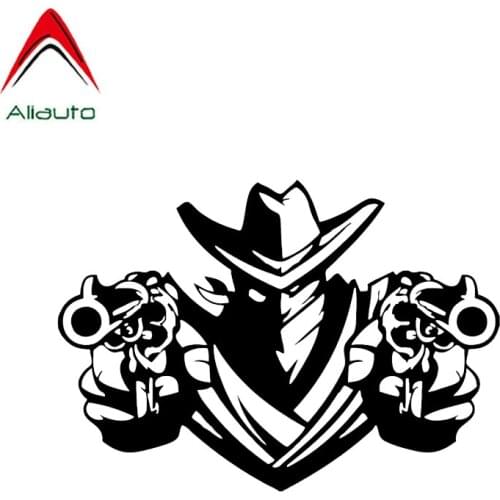 Aliauto Coolest Combat Shooting Gun Graphic Car Sticker Vinyl Decoration Personality Sunscreen Waterproof Decal,15cm*10cm