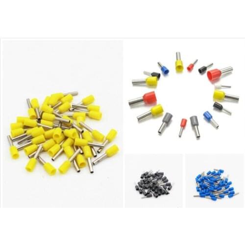 100pcs Tube Insutated Crimp Terminal Electrical Wire Connectors Ferrule Terminals Connector Cable