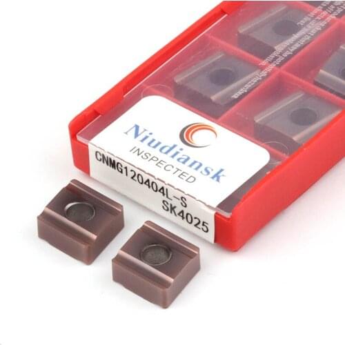 10Pc CNMG120404R-S CNMG120408L-S SK3025 SK4025 CNC Lathes Cemented Carbide Inserts Slotting Inserts Semi Finishing Roughing Tool