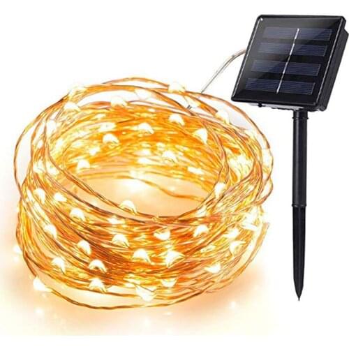 Outdoor 100/200 LED Solar Lamp String Lights Fairy Holiday Wedding Party Garland Solar Garden Waterproof for Home Led Decor