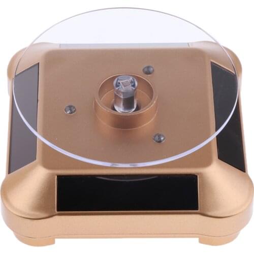 Solar Powered Rotary Display Stand Turn Table Changing Color Lights, helps catch customers eyes