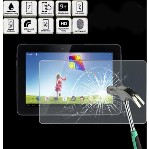 Tablet Tempered Glass Screen Protector Cover for Hannspree HANNSpad SN1AT71B 10.1"- Ultra-thin Screen Film Protector Guard Cover