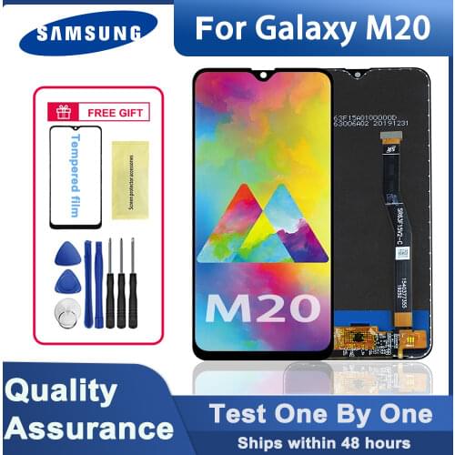 100% tested Original 6.3" M20 LCD Display for Samsung Galaxy M20 2019 M205 M205F LCD touch screen digitizer assembly with frame