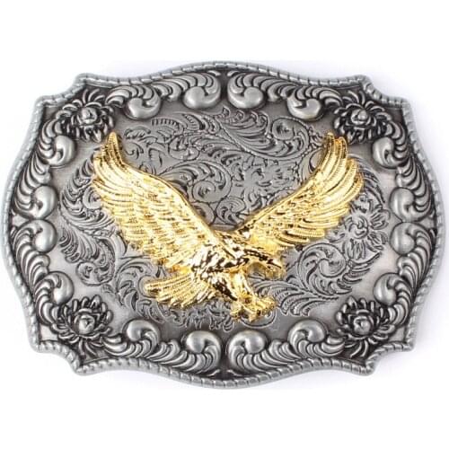 Golden Eagle two-tone belt buckle Metal belt head YonbaoDY DIY