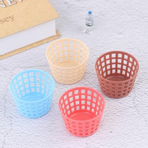 1:12 Dollhouse Miniature Storage Basket Laundry Basket Doll Vegetable Food Storage Basket Doll House Miniature Decoration
