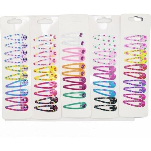 10PCS Cute Beatles Metal Printing Colour Animal Baby BB Clips Girls Hairpins Hair Clip Kids Headwear Children Accessories