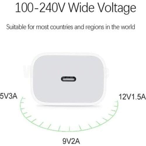 50pcs OEM 18w USB-C Power Adapter Fast Charger eu us fast charger for iphone 11 for samsung