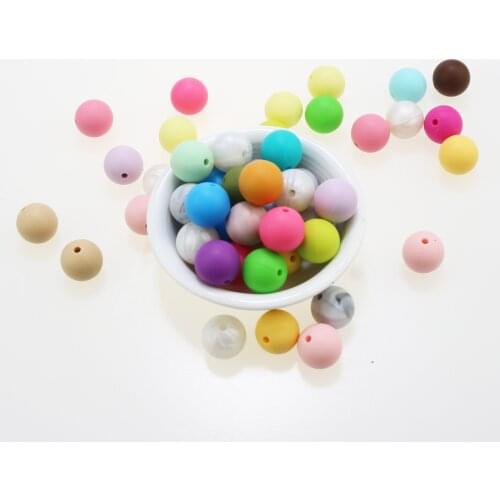 1000pcs 12mm Silicone Beads Teething Chew Beads Food Grade Teether Necklace BPA Free Diy Jewelry Baby Teether Toy Pacifier