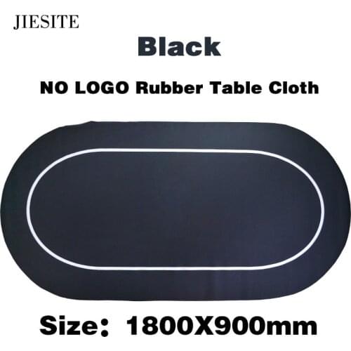180*90cm TableclothTexas Hold'em Baccarat NO LOGO Poker Chip Table Mat NO Printing Rubber Poker Gambing Mat Black Table Cloth