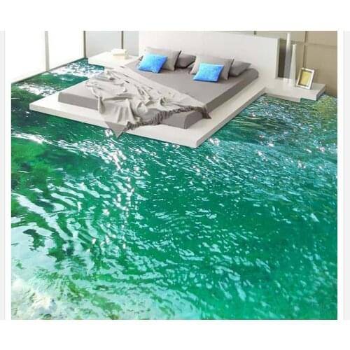 3d floor painting wallpaper River bathroom bedroom 3D floor waterproof wallpaper for bathroom wall 3d flooring