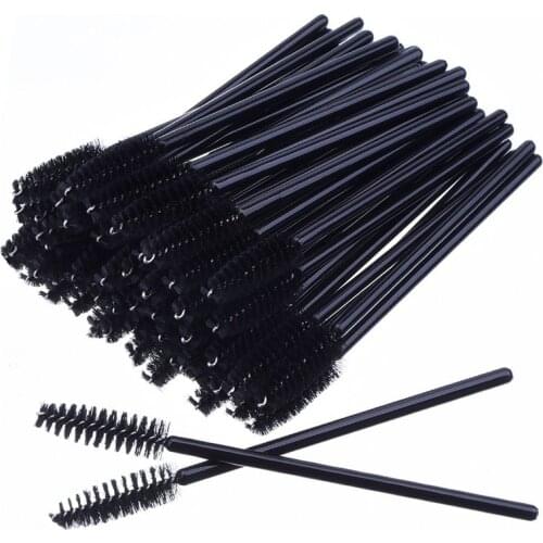 50/100pcs Disposable Eyelash Eyebrow Makeup Brush Cosmetics Eyelash Comb Brush Set Kit Mascara Wands Extension Tools