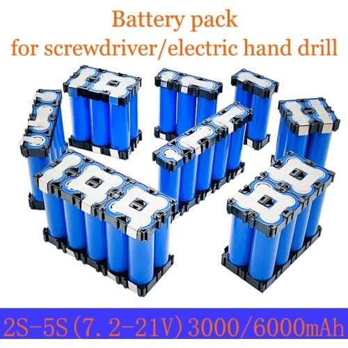 2S 3S 5S battery pack custom 18650 battery welding 3000mAh / 6000mah battery pack 12.6V to 25.2v screw driver electrode