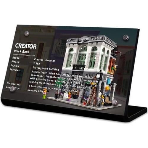 The Acrylic Display Stand Brand For 10251 Brick Bank Creator Expert Toys Building Blocks