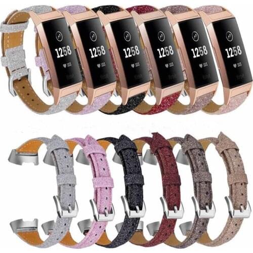 20pcs Bling Leather Strap For Fitbit Charge 3 Wrist Band for Fitbit Band Replacement Wrist Strap for Fitbit Charge 3 Accessories