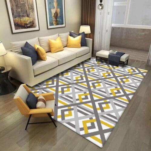 Geometric Pattern Big Carpet Nordic Style Decor Living Room Bedroom Kids Children Play Floor Mats Anti-Slip Tea Table Area Rugs