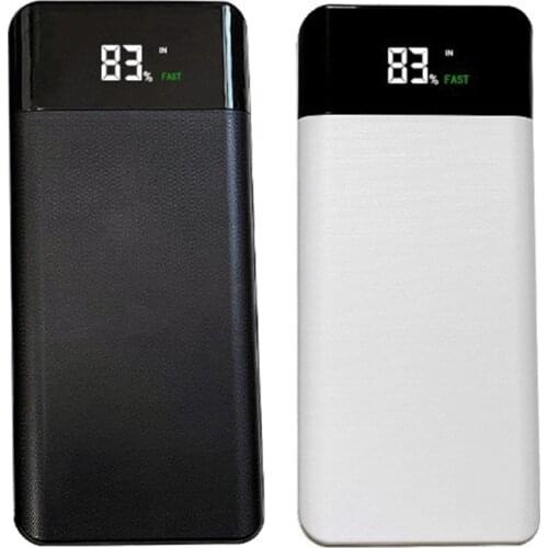 LCD Display 14x18650/18700/20700/21700 Battery Case Power Bank Shell External Box QC3.0 FAST Charge Powerbank Protector