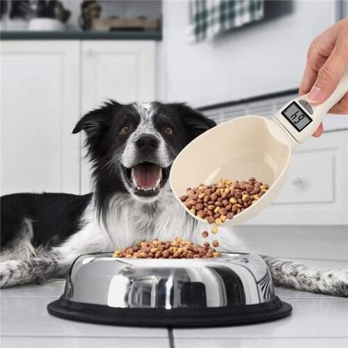 Digital Pet Food Measuring Spoon Scoop Scale Cup Gram Precise Dog Cat Led Display Button Measure Liquid Electronic SpoonWeighing